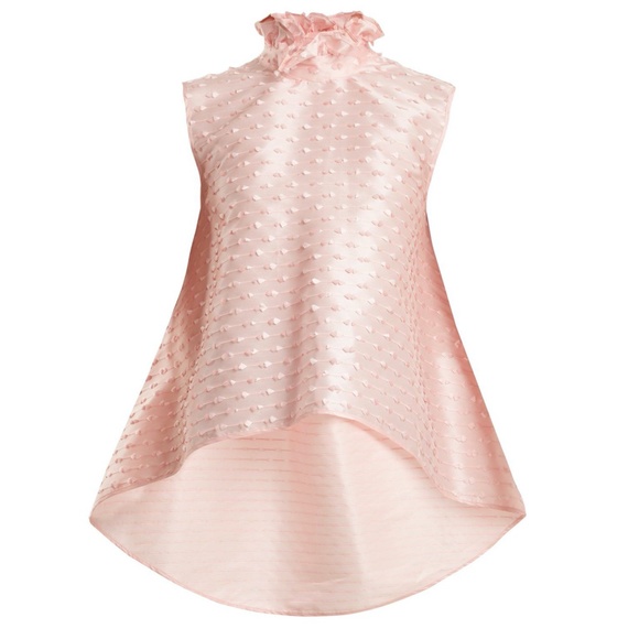 CECILIE BAHNSEN Bjork Fil Coupé Silk Blouse Top in Pink UK 6 / US 2 - Picture 4 of 4